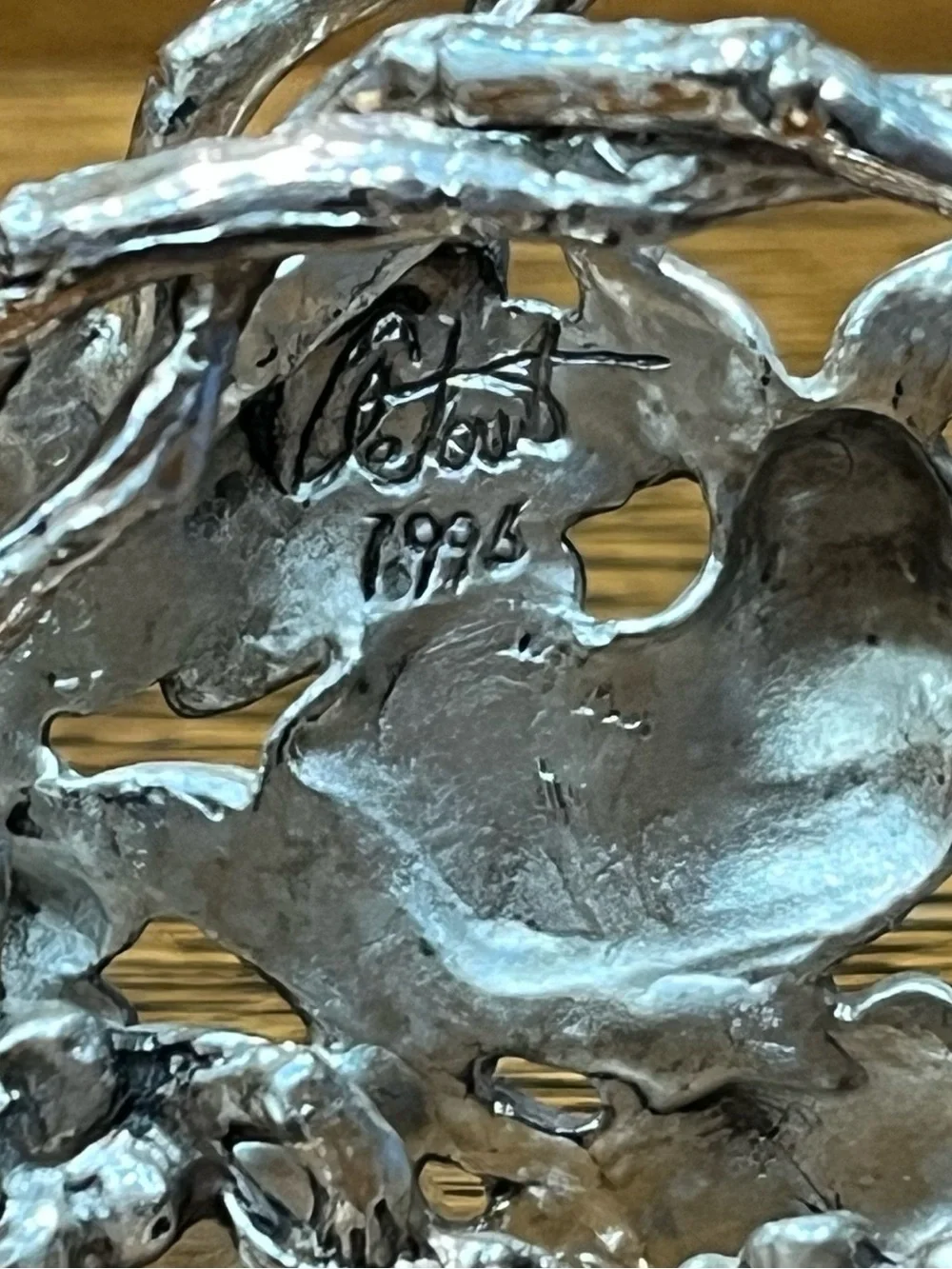 Vintage Arthur Court Bunny Rabbit Grape Napkin Letter Holder Aluminum 1996